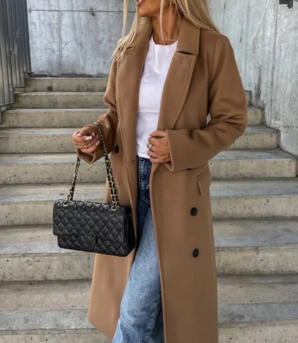 Mirabelle - Women Timeless Double-Breasted Coat - Image 5